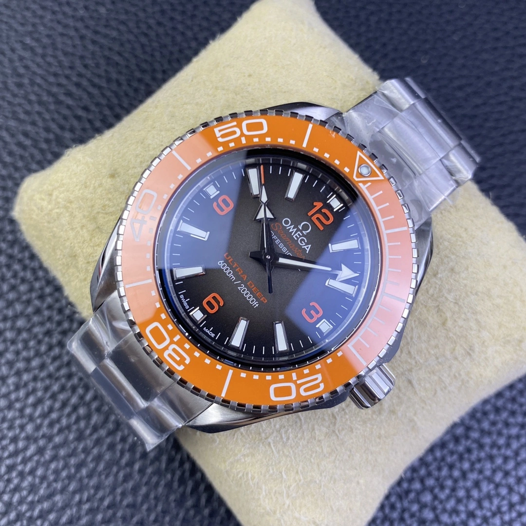 CBD Factory Omega Seamaster Ultra Deep 45.5mm Orange Bezel Grey Dial (215.30.46.21.06.001) 1:1 Super Clone – DD8912 Movement Snug 237